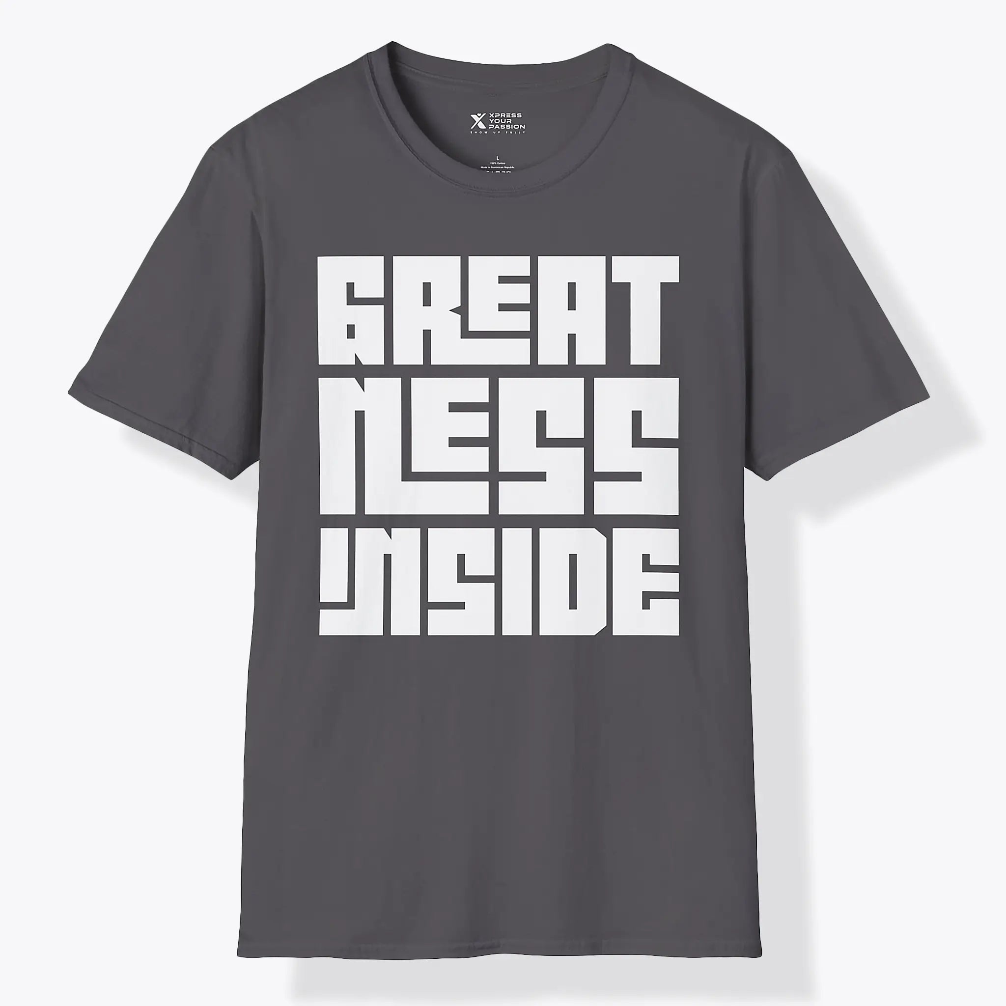 Xpress Your Passion Greatness Inside | Bold T-Shirt Charcoal / S
