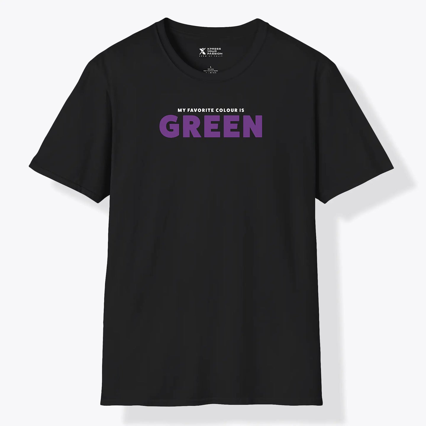 Xpress Your Passion Green Purple T-Shirt Black / S