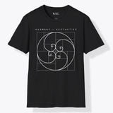 Xpress Your Passion Harmony + Aesthetics | Divine Proportions T-Shirt Black / S