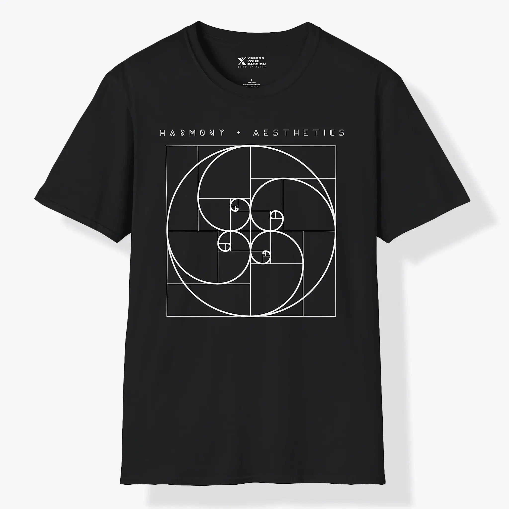 Xpress Your Passion Harmony + Aesthetics | Divine Proportions T-Shirt Black / S