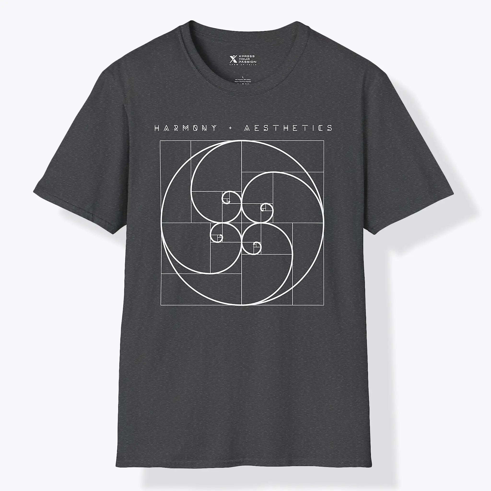 Xpress Your Passion Harmony + Aesthetics | Divine Proportions T-Shirt Dark Heather / S