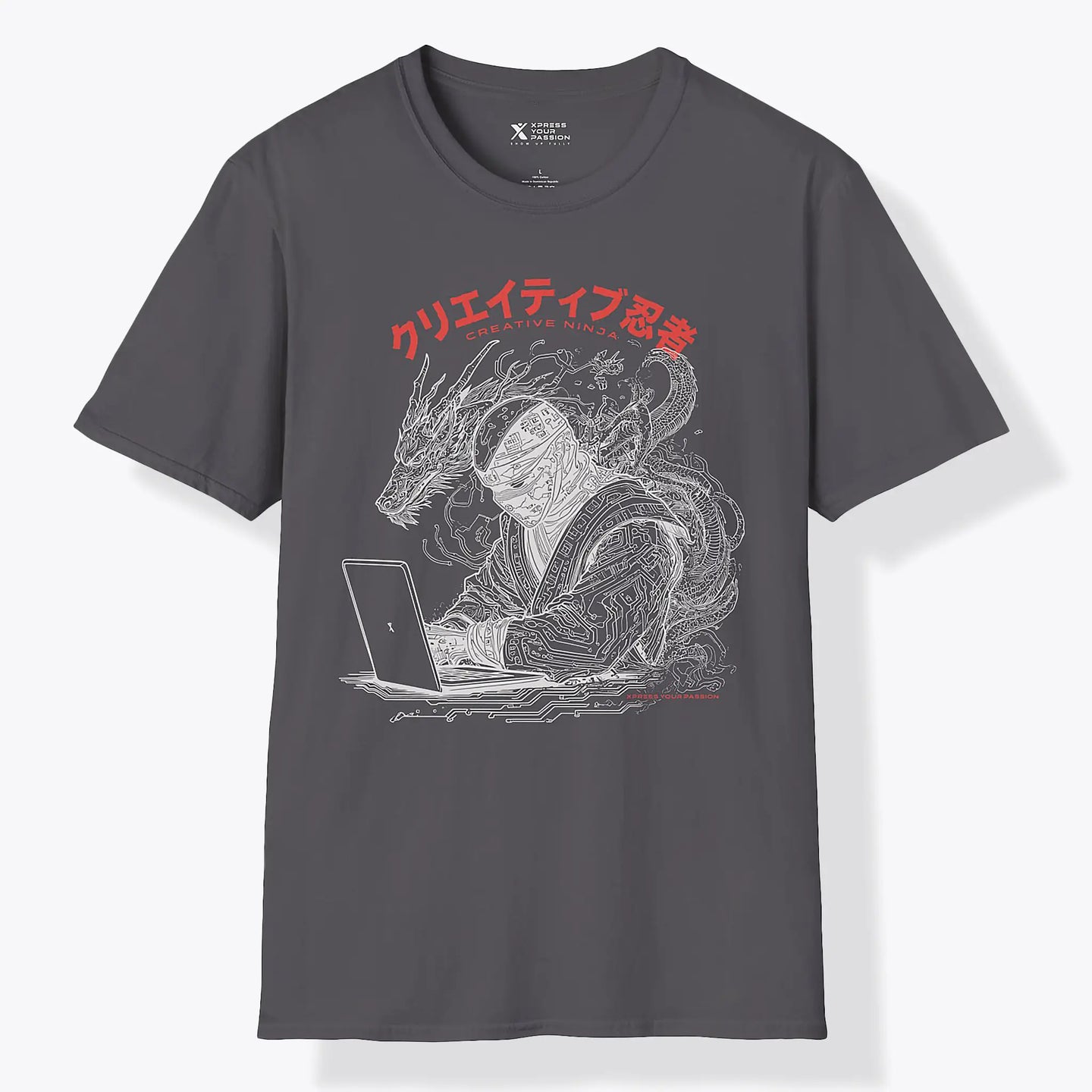 Xpress Your Passion Haruki | Creative Ninja T-Shirt Charcoal / S