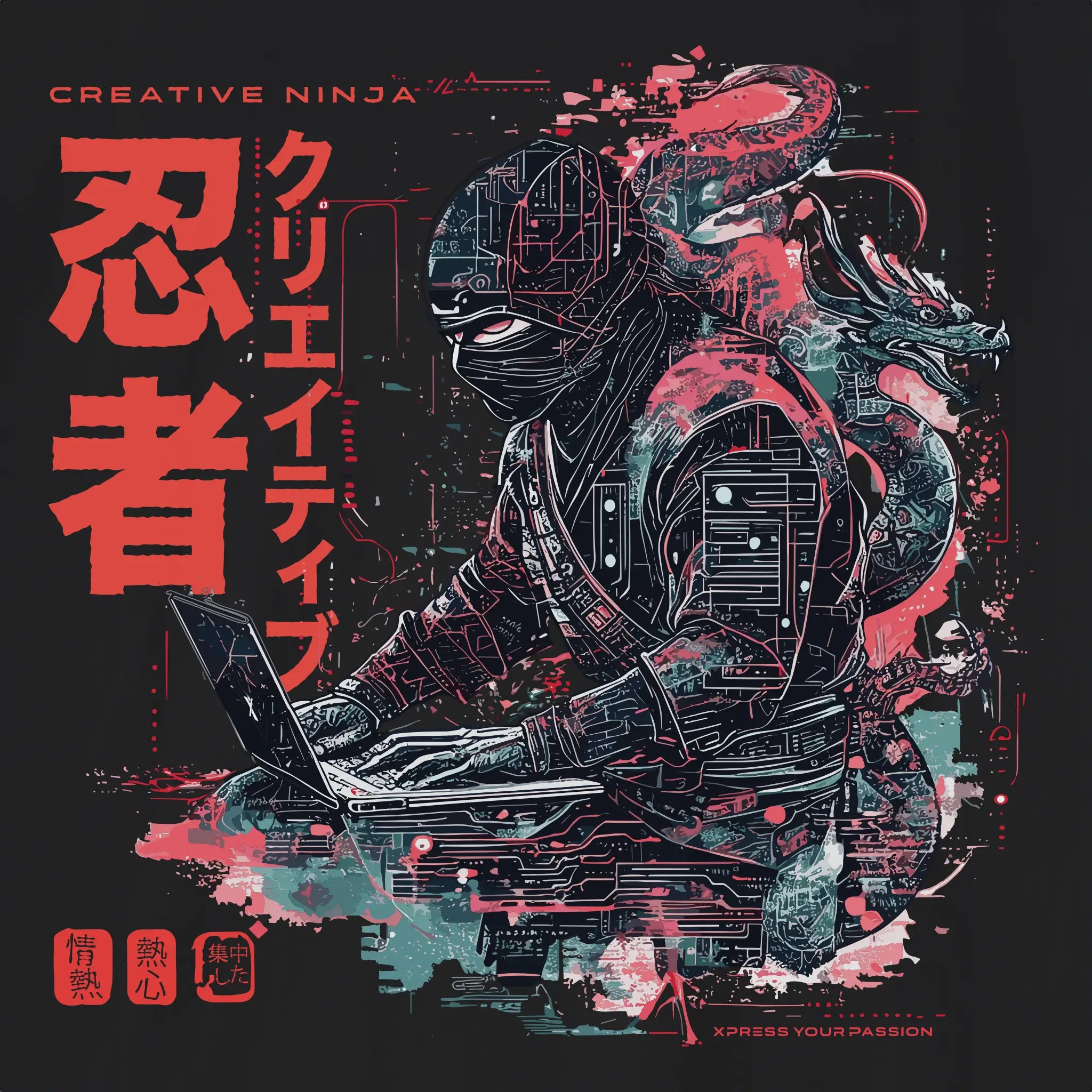 Xpress Your Passion Hiroshi | Creative Ninja T-Shirt