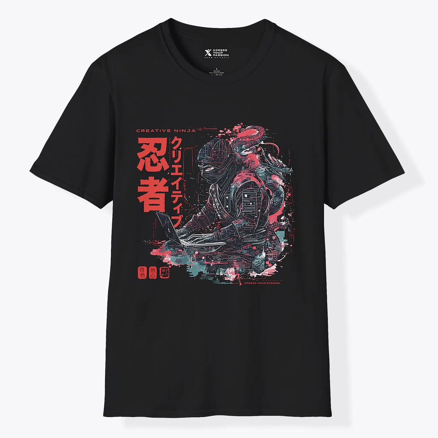 Xpress Your Passion Hiroshi | Creative Ninja T-Shirt Black / S