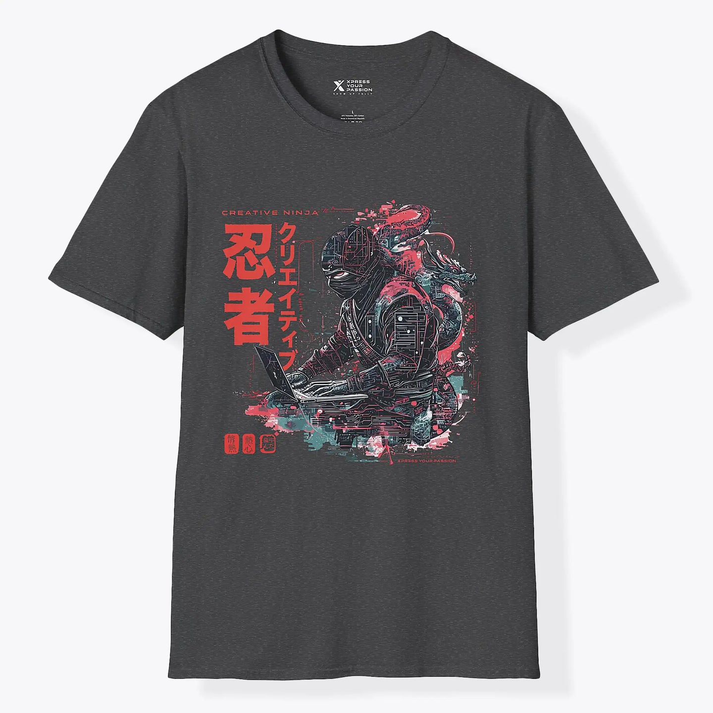 Xpress Your Passion Hiroshi | Creative Ninja T-Shirt Dark Heather / S