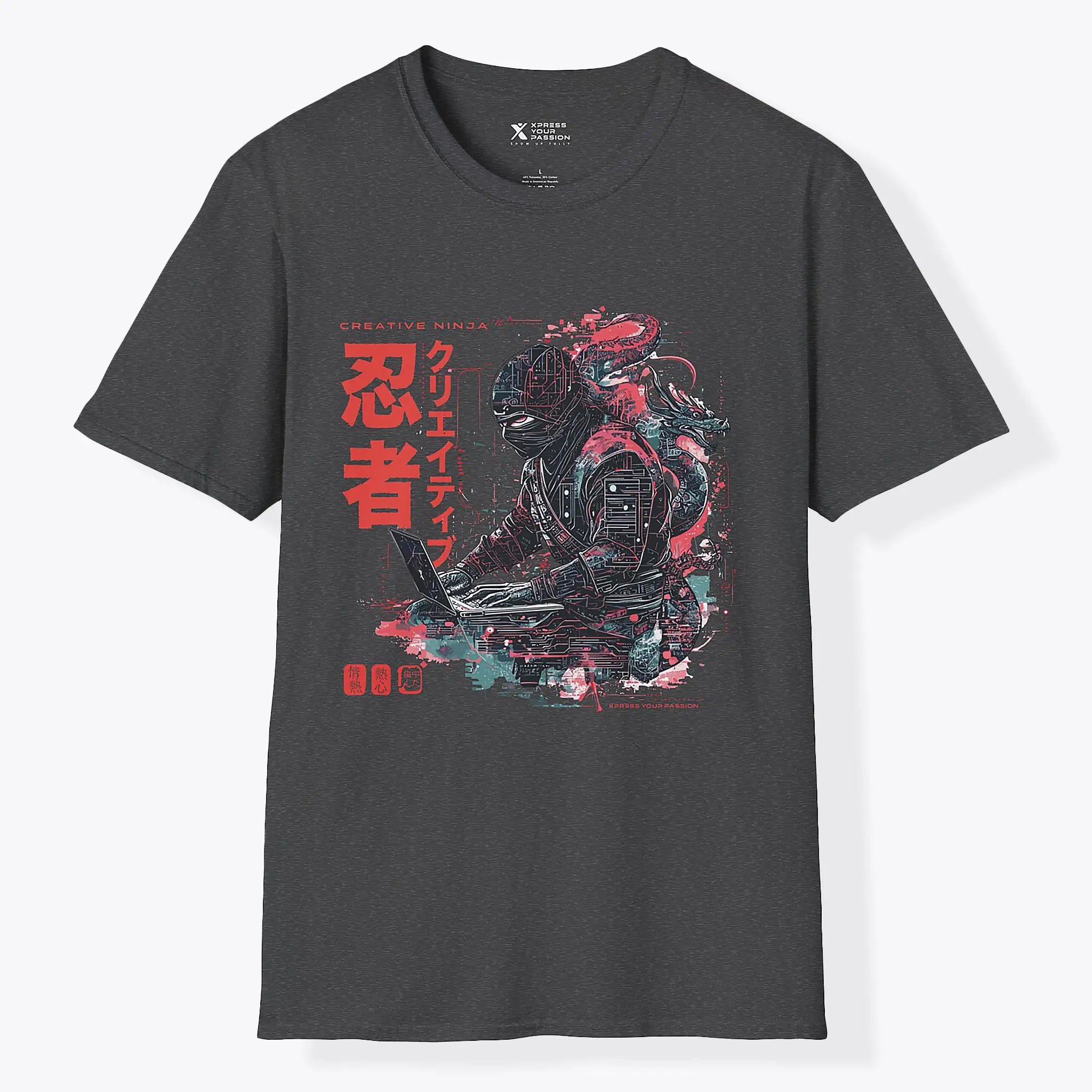 Xpress Your Passion Hiroshi | Creative Ninja T-Shirt Dark Heather / S