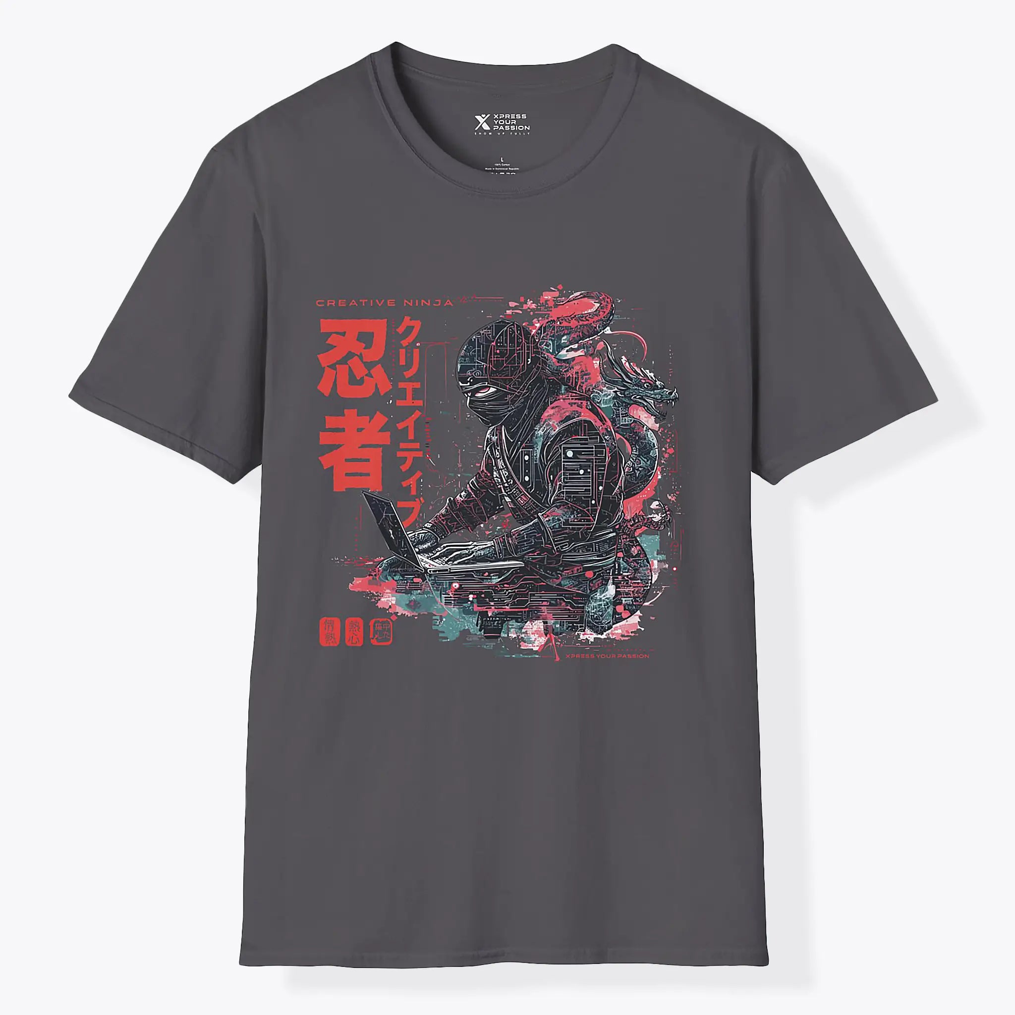 Xpress Your Passion Hiroshi | Creative Ninja T-Shirt Charcoal / S