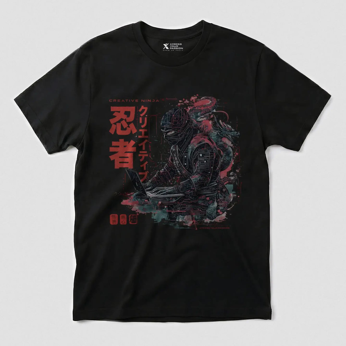 Xpress Your Passion Hiroshi | Creative Ninja T-Shirt Black / S