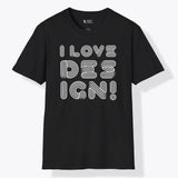 Xpress Your Passion I love Design T-Shirt Black / S