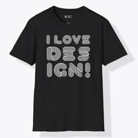 Xpress Your Passion I love Design T-Shirt Black / S