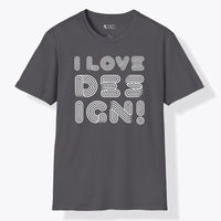 Xpress Your Passion I love Design T-Shirt Charcoal / S