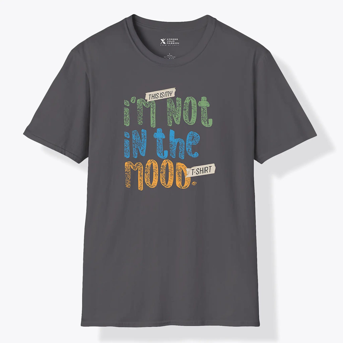 Xpress Your Passion I'm Not In The Mood T-Shirt Charcoal / S