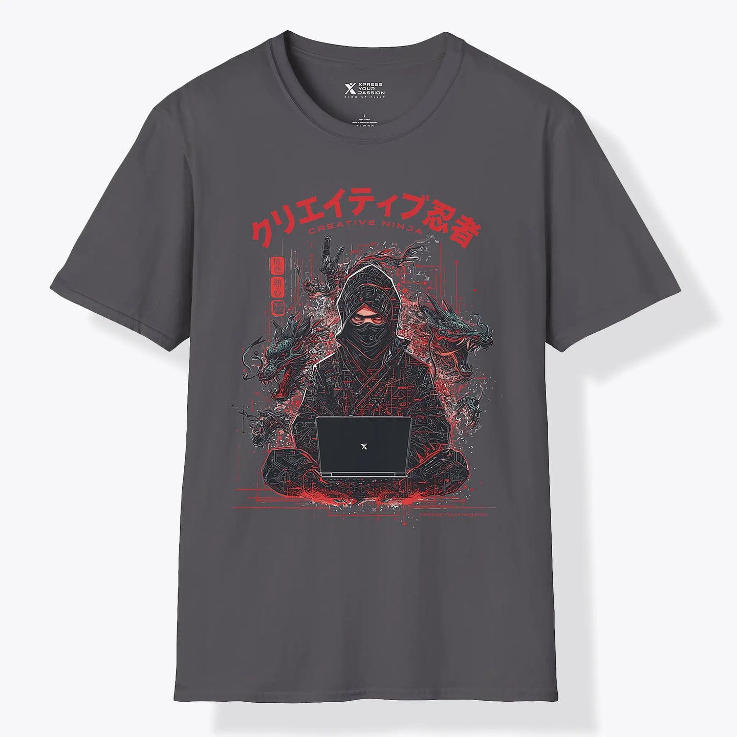 Xpress Your Passion Kazuki | Creative Ninja T-Shirt Charcoal / S