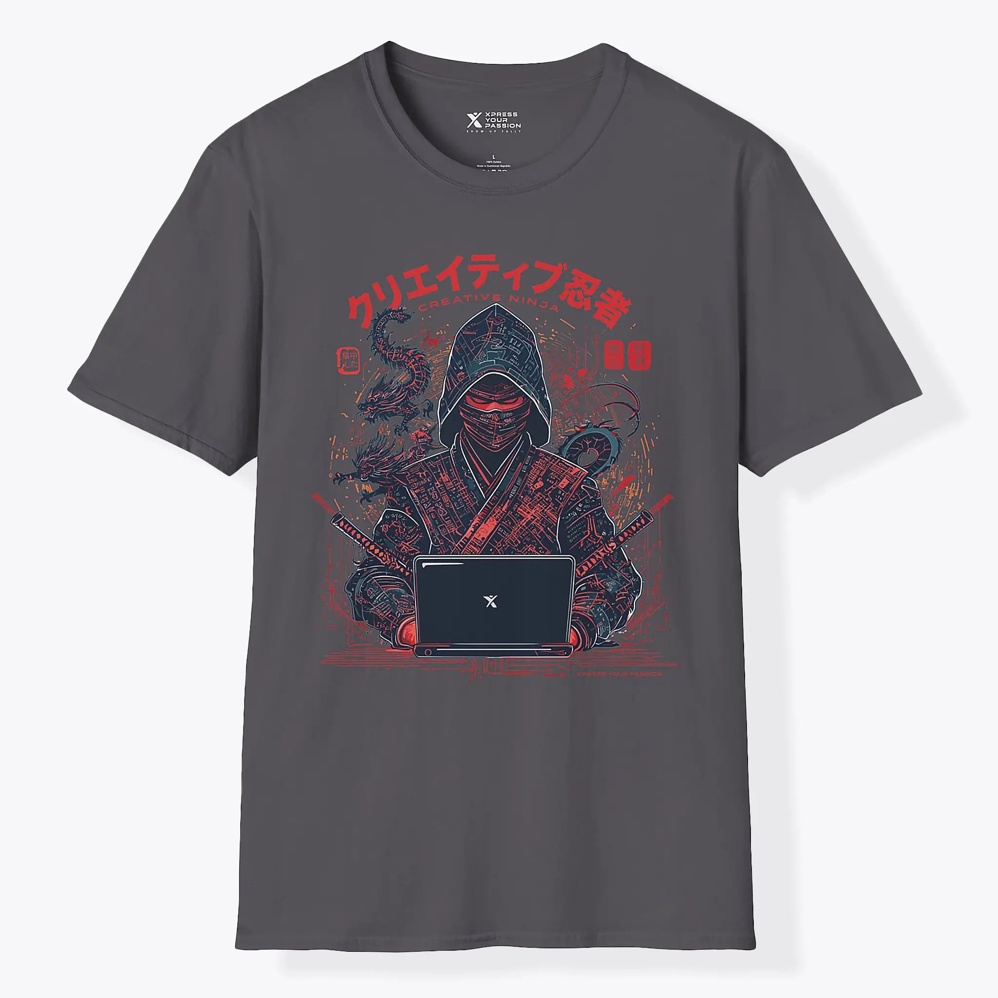Xpress Your Passion Masashi | Creative Ninja T-Shirt Charcoal / S