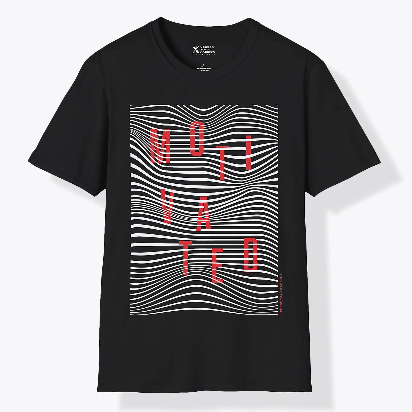 Xpress Your Passion Motivated | Between The Lines T-Shirt Black / S
