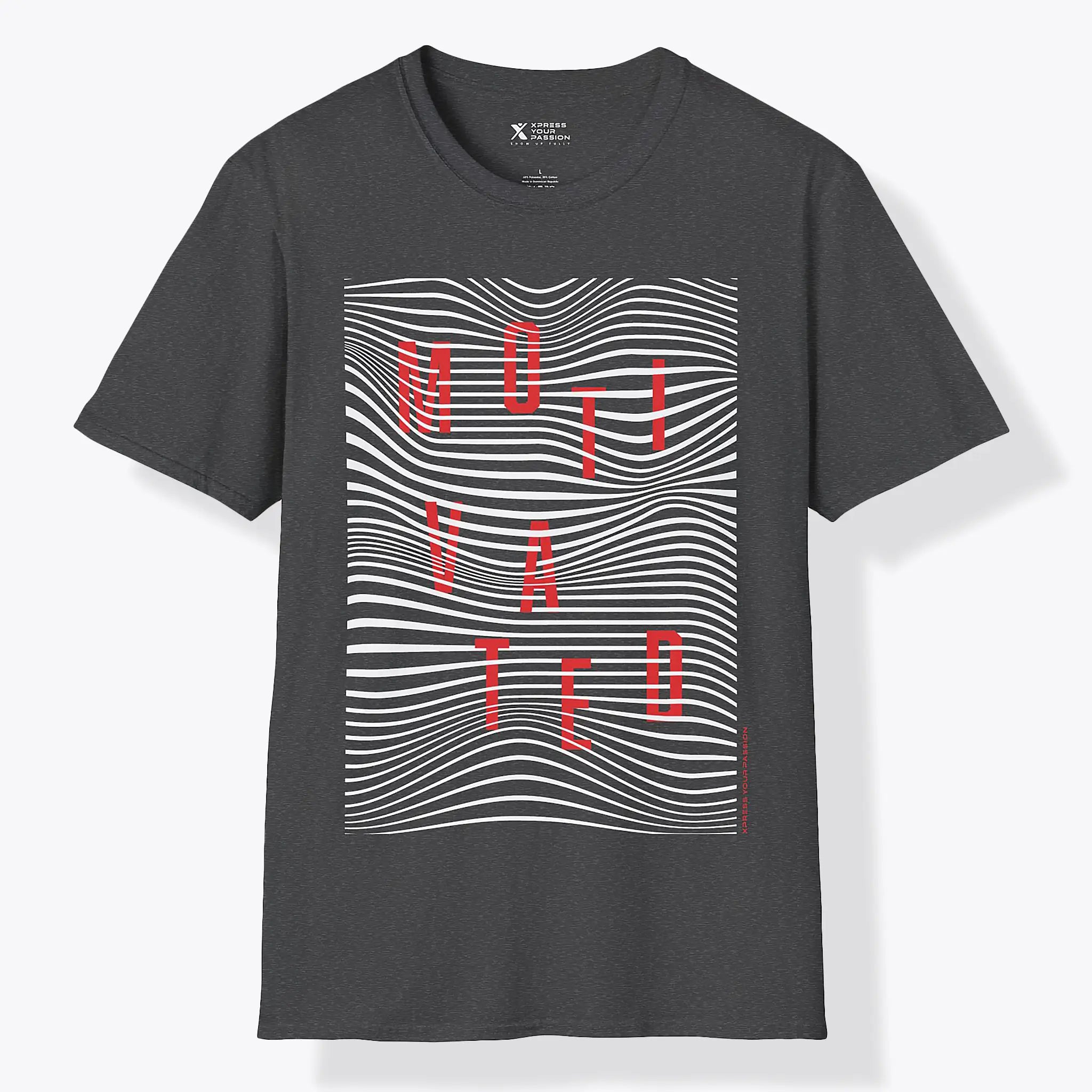 Xpress Your Passion Motivated | Between The Lines T-Shirt Dark Heather / S