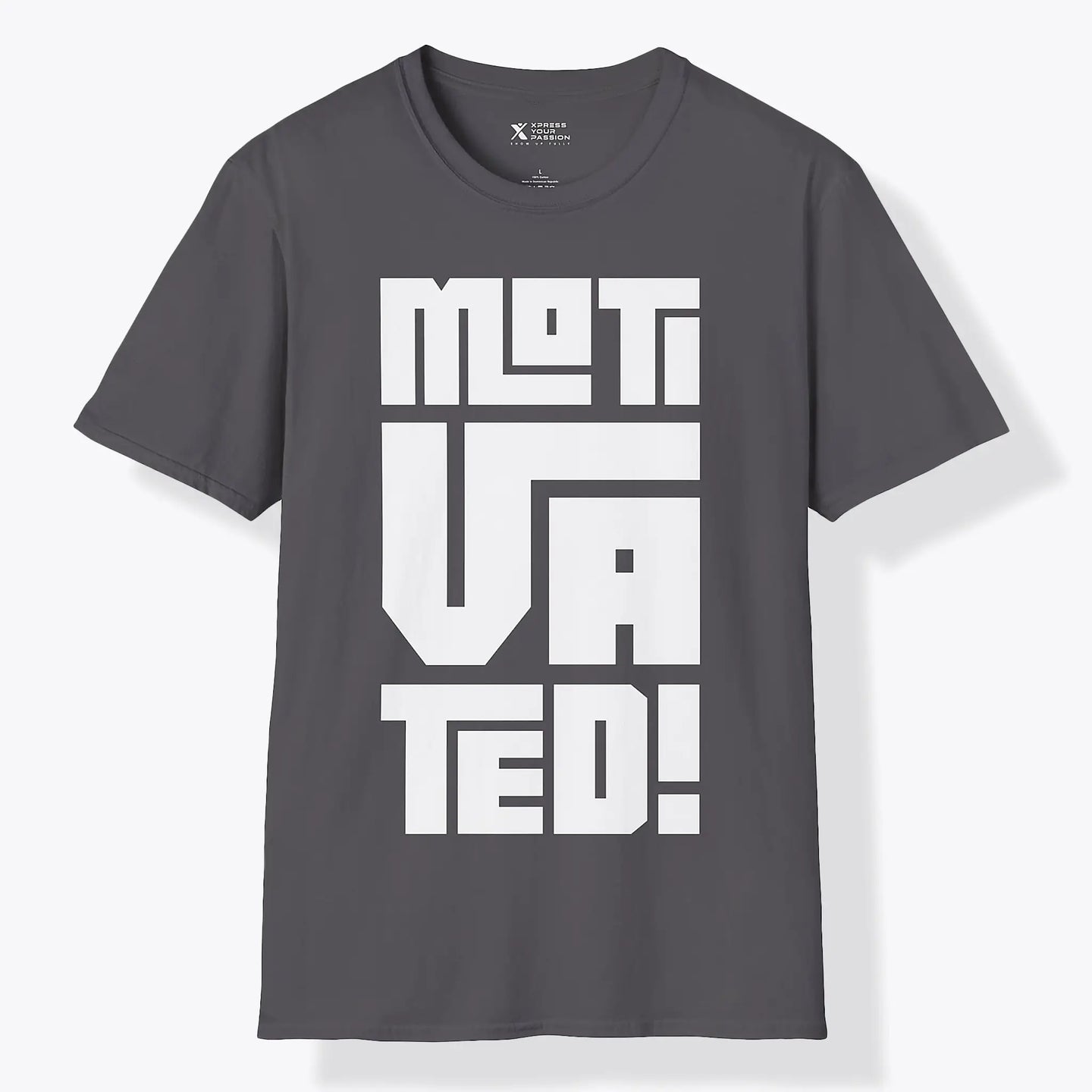Xpress Your Passion Motivated | Bold T-Shirt Charcoal / S