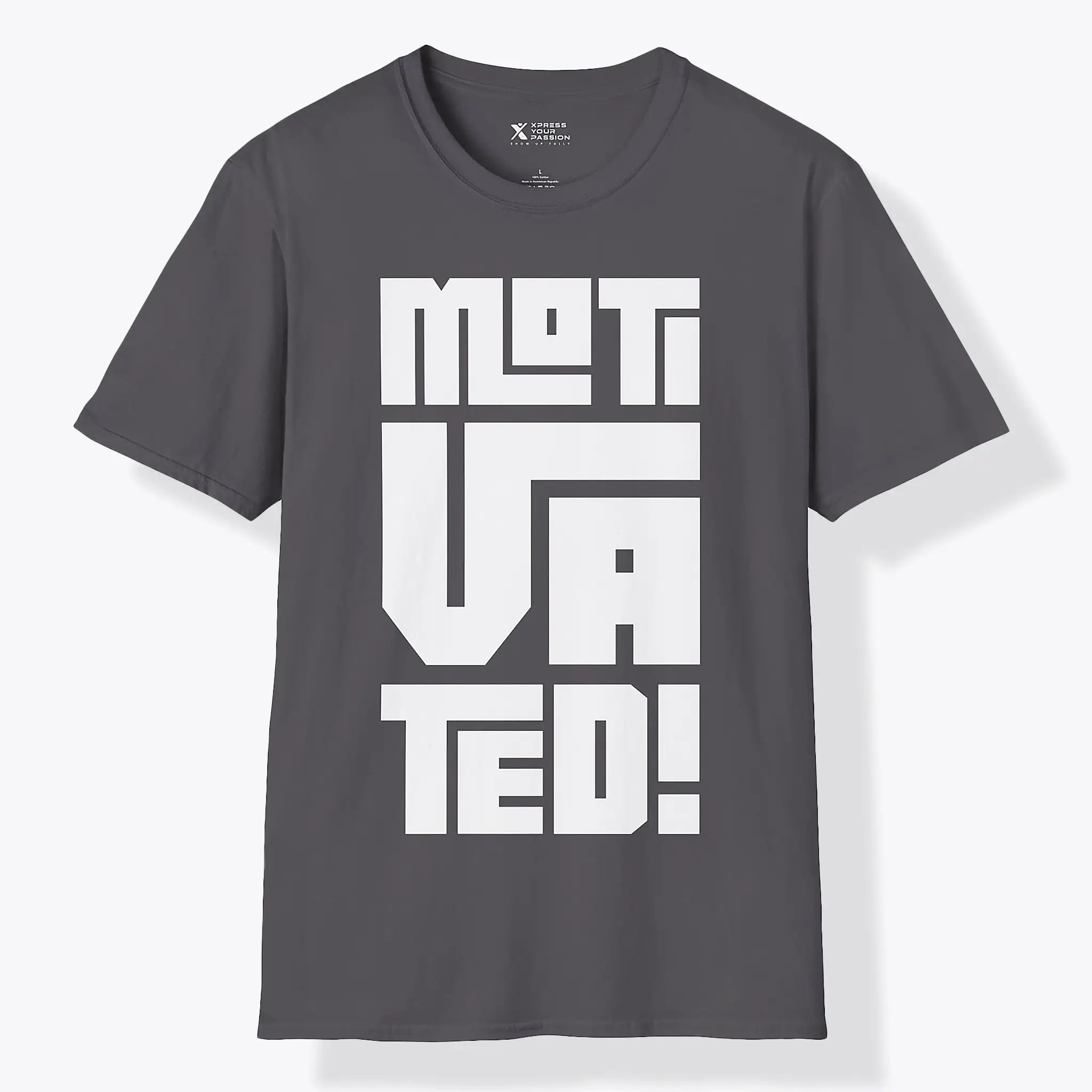 Xpress Your Passion Motivated | Bold T-Shirt Charcoal / S