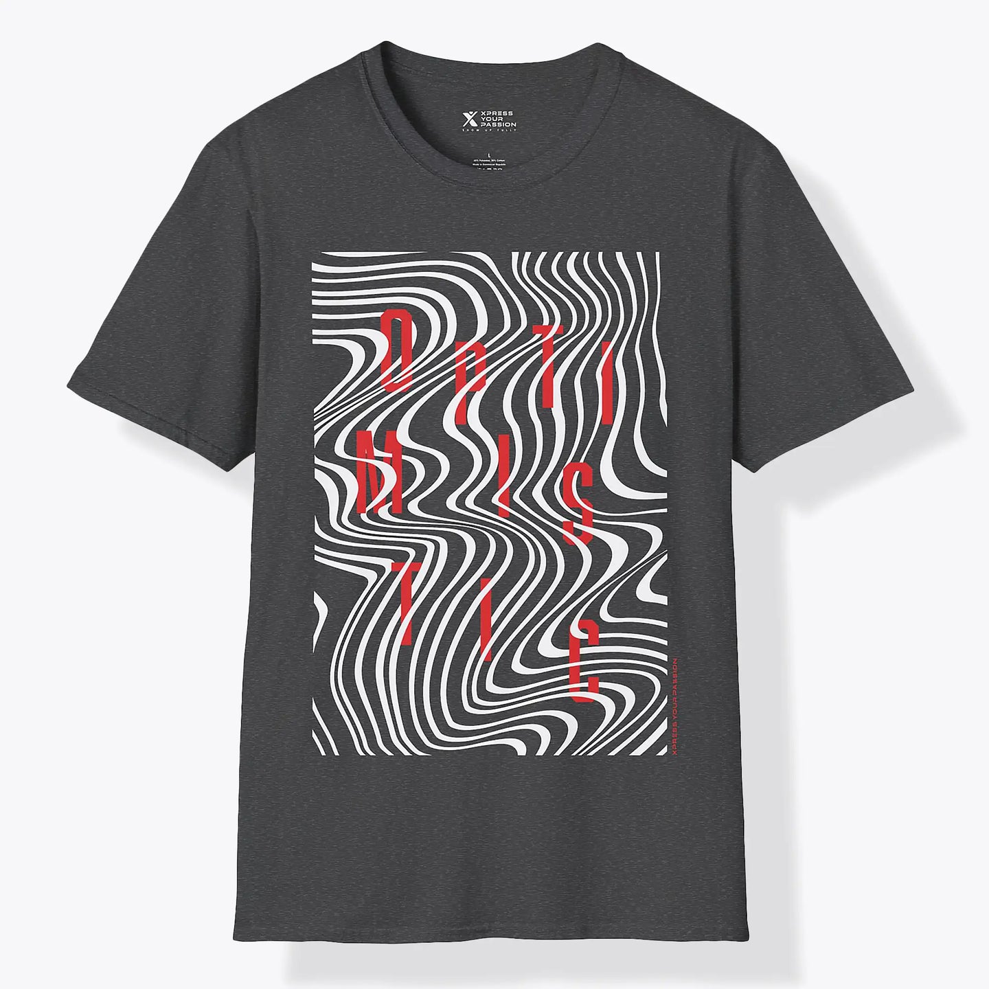 Xpress Your Passion Optimistic | Between The Lines T-Shirt Dark Heather / S