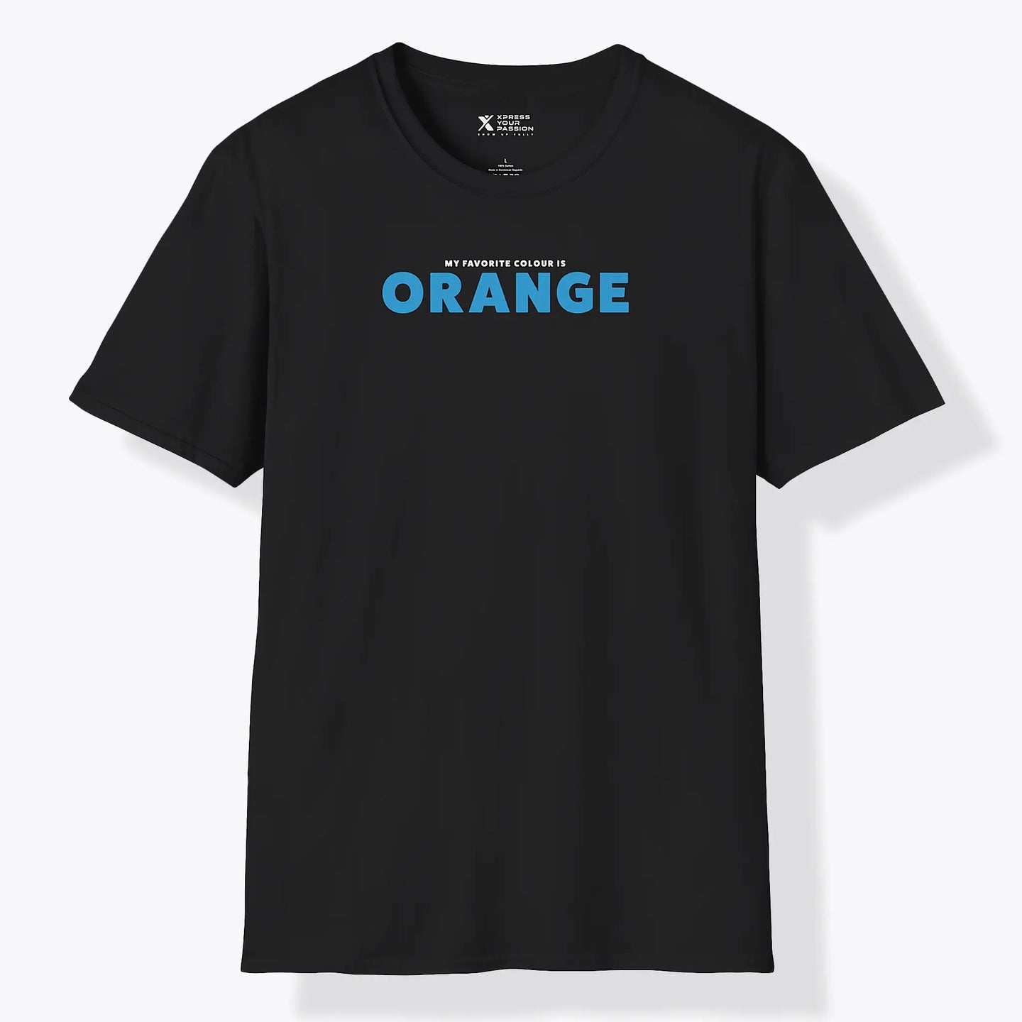 Xpress Your Passion Orange Blue T-Shirt Black / S