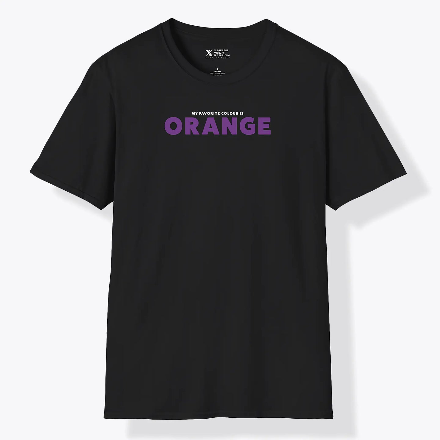 Xpress Your Passion Orange Purple T-Shirt Black / S
