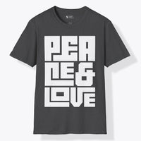 Xpress Your Passion Peace & Love | Bold T-Shirt Dark Heather / S