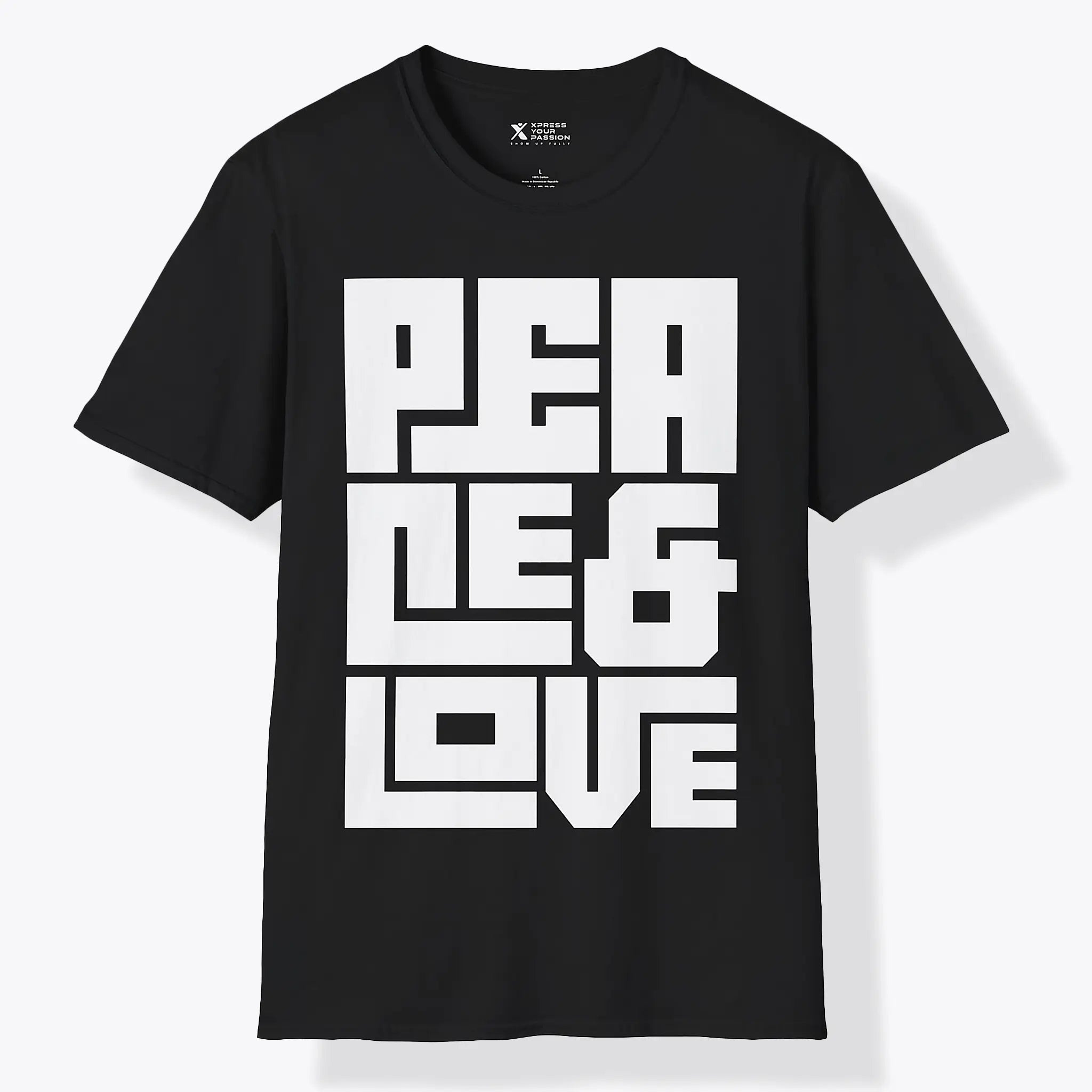 Xpress Your Passion Peace & Love | Bold T-Shirt Black / S