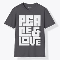 Xpress Your Passion Peace & Love | Bold T-Shirt Charcoal / S