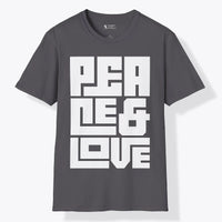 Xpress Your Passion Peace & Love | Bold T-Shirt Charcoal / S