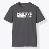 Xpress Your Passion Positive Vibes On T-Shirt Dark Heather / S