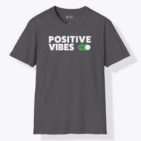 Xpress Your Passion Positive Vibes On T-Shirt Dark Heather / S