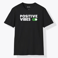 Xpress Your Passion Positive Vibes On T-Shirt Black / S