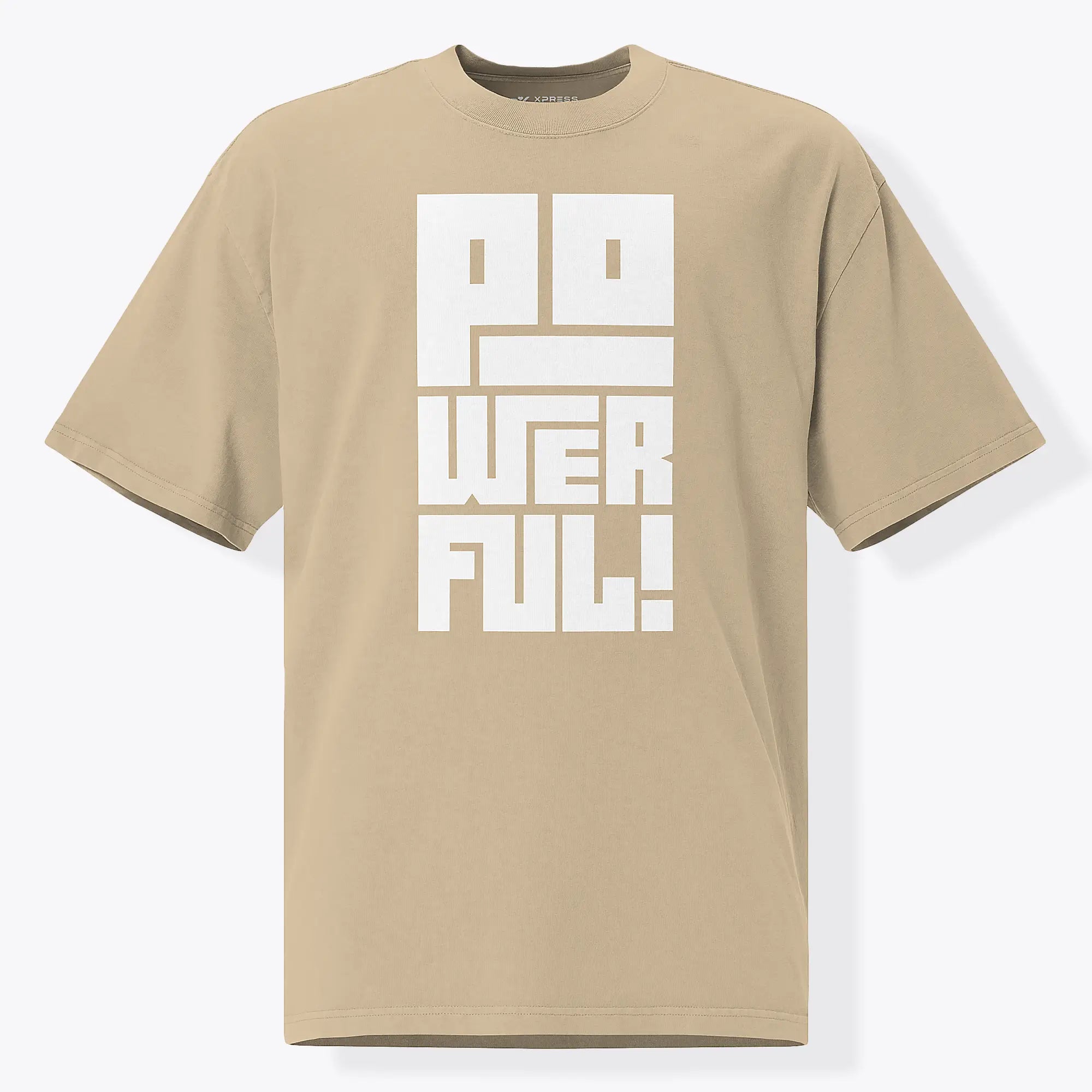 Xpress Your Passion Powerful | Bold (Oversized Boxy) T-shirt Faded Khaki / S