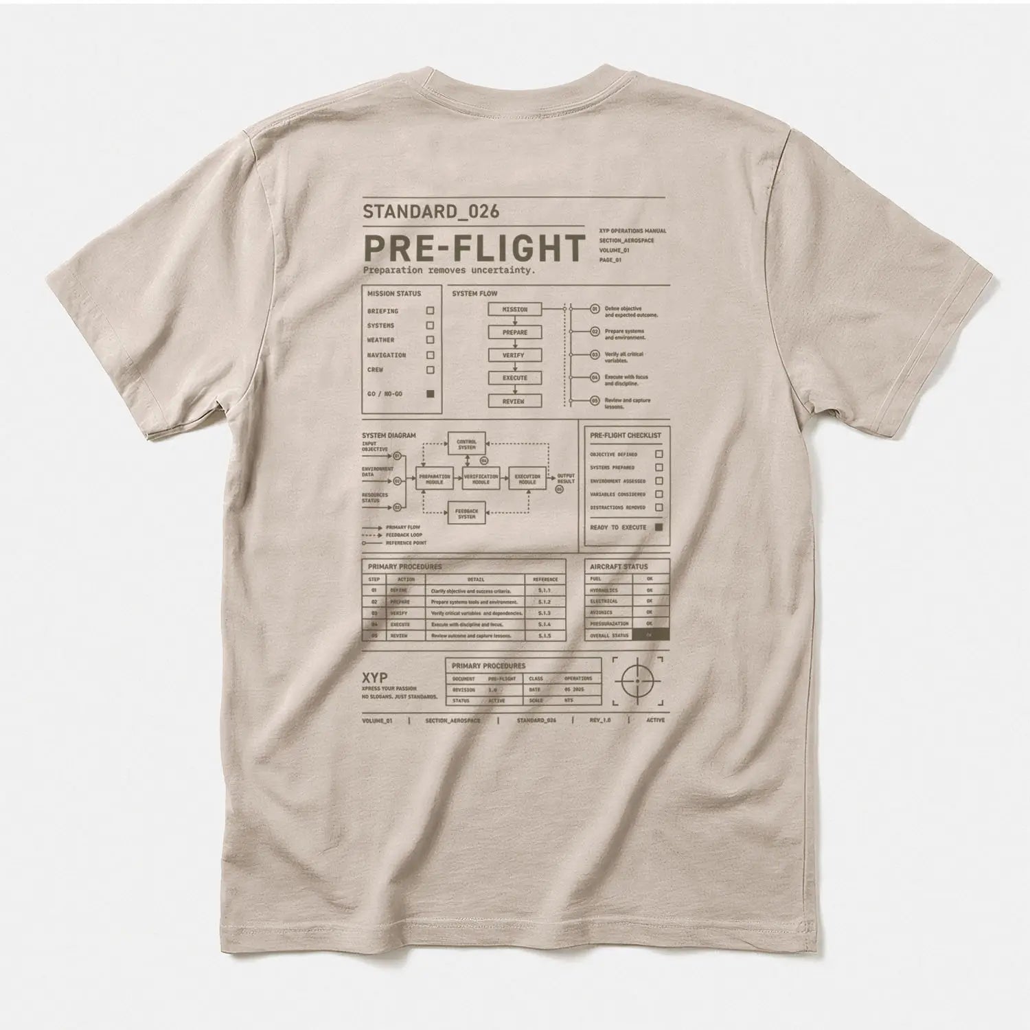 Xpress Your Passion Pre-Flight S_026 T-Shirt Sand / S