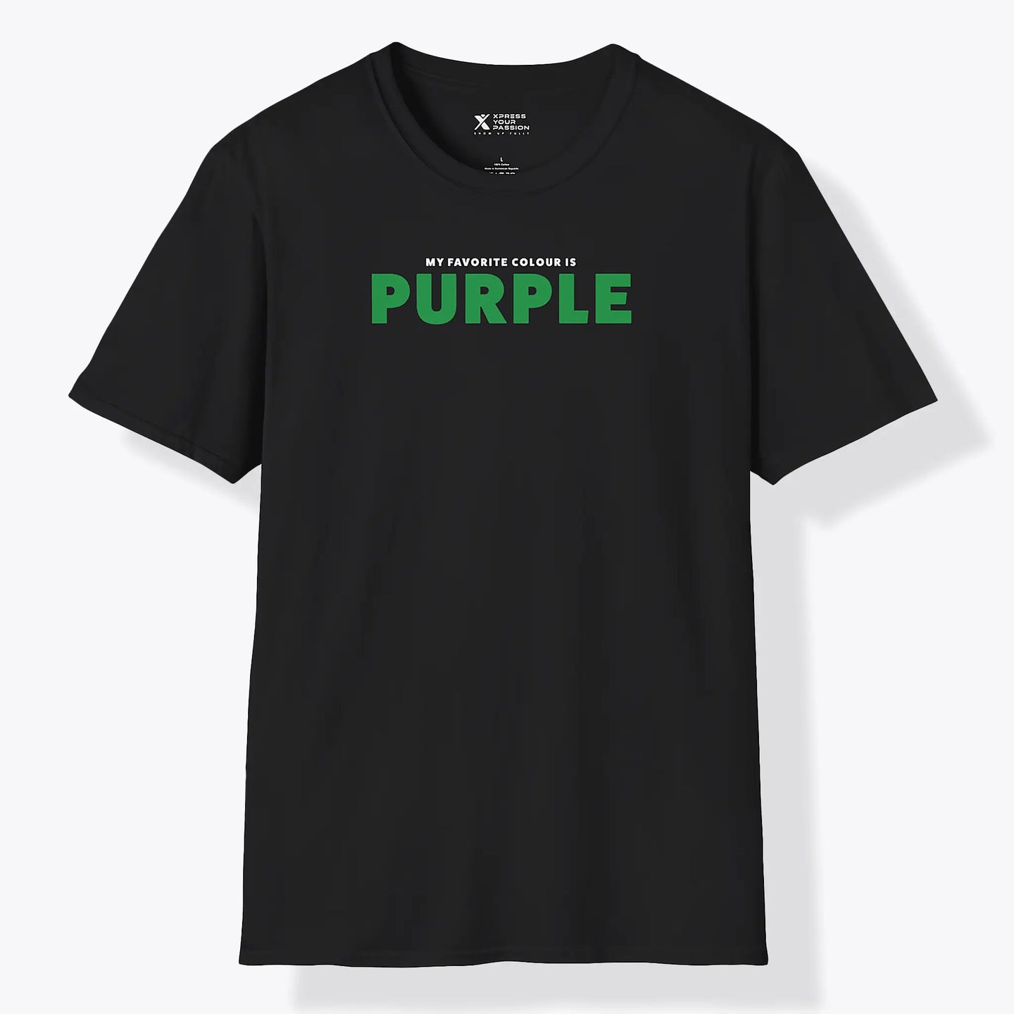 Xpress Your Passion Purple Green T-Shirt Black / S