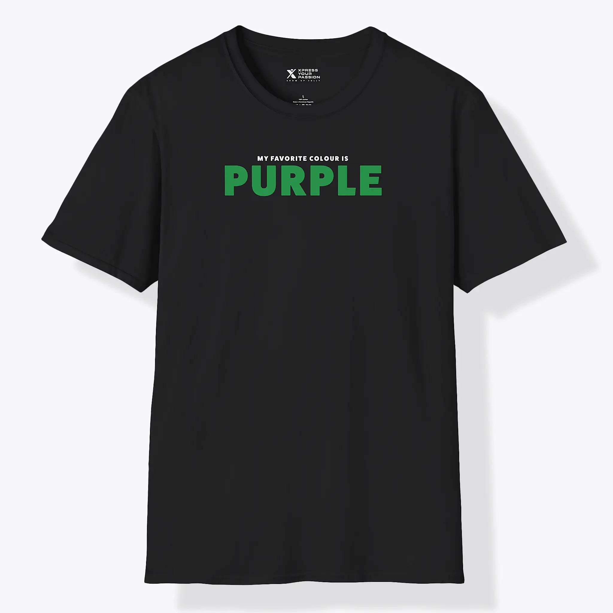 Xpress Your Passion Purple Green T-Shirt Black / S
