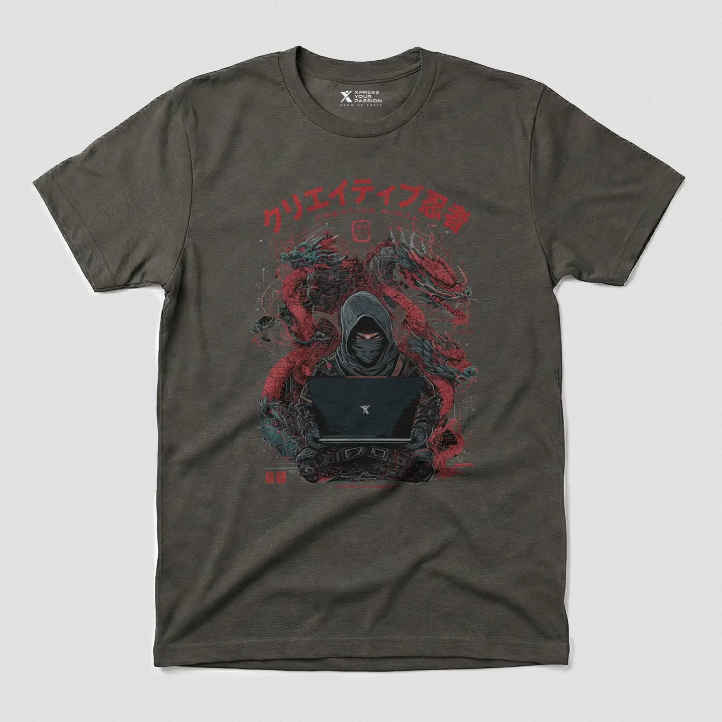 Xpress Your Passion Ryu | Creative Ninja T-Shirt Charcoal / S