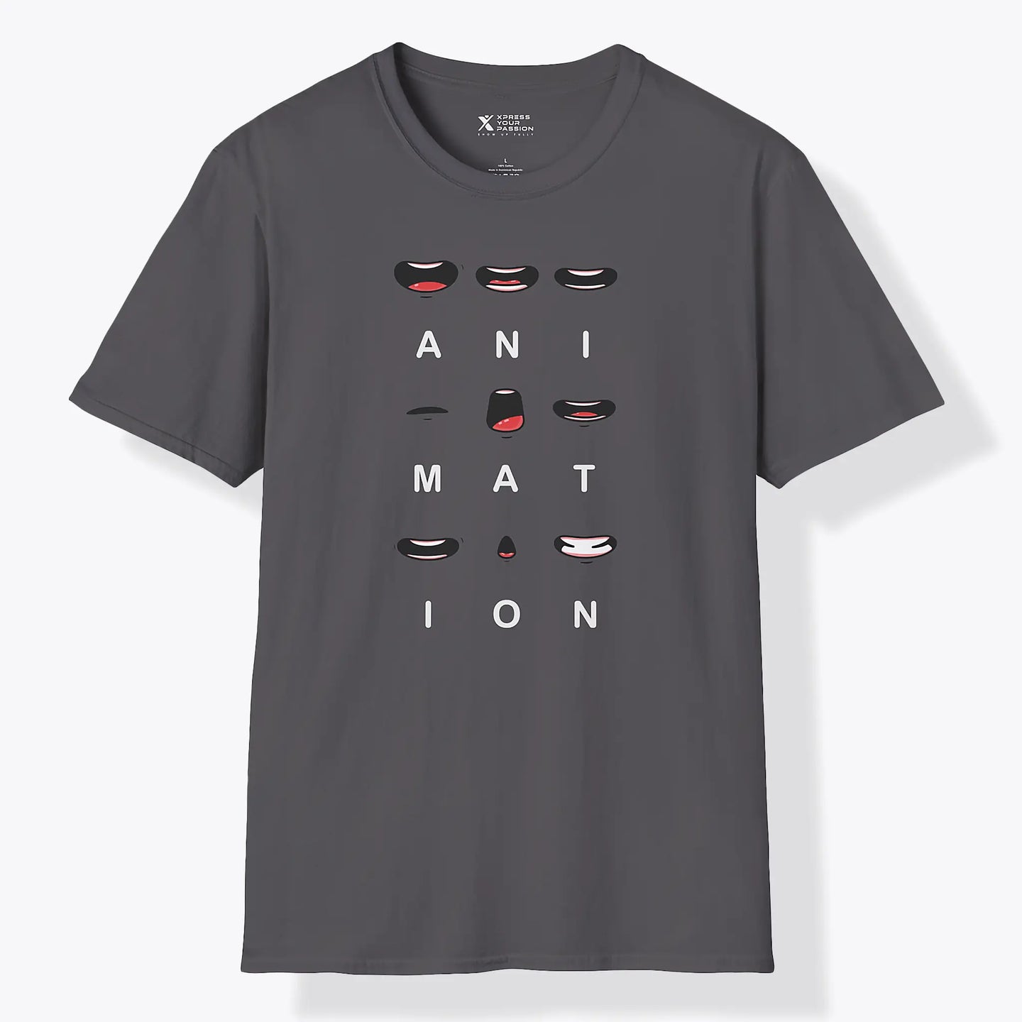 Xpress Your Passion Say Animation T-Shirt Charcoal / S