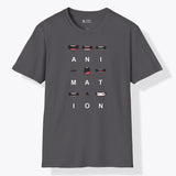 Xpress Your Passion Say Animation T-Shirt Charcoal / S