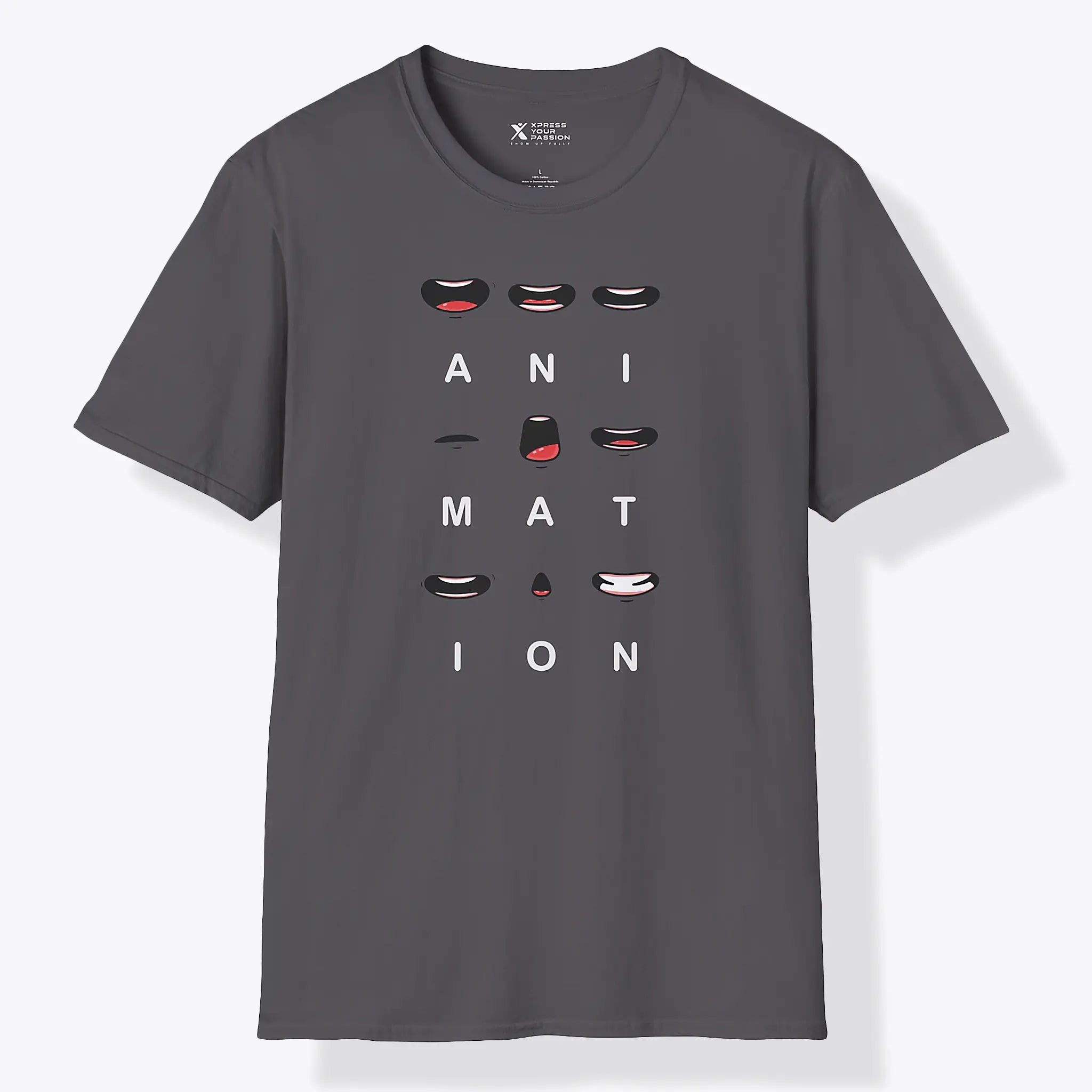 Xpress Your Passion Say Animation T-Shirt Charcoal / S