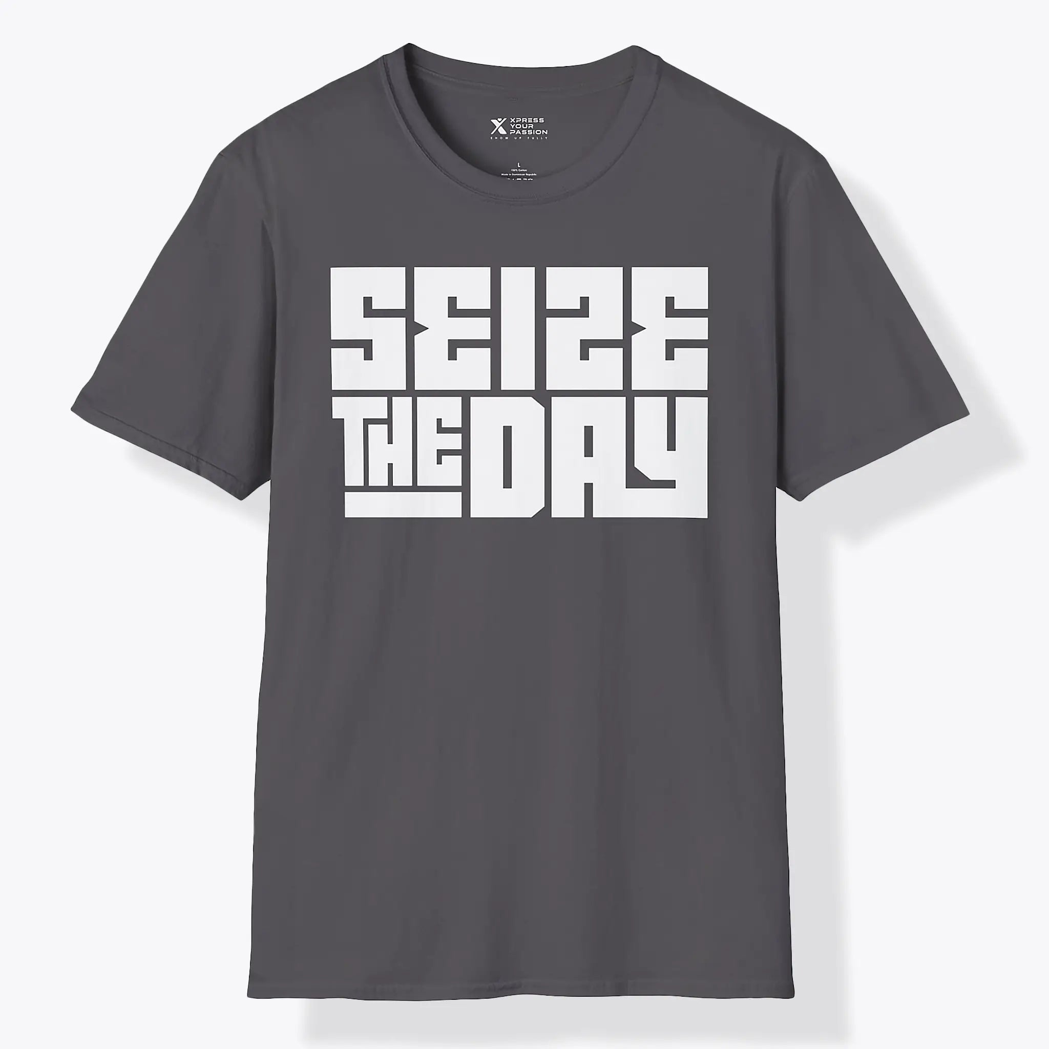 Xpress Your Passion Seize The Day | Bold T-Shirt Charcoal / S