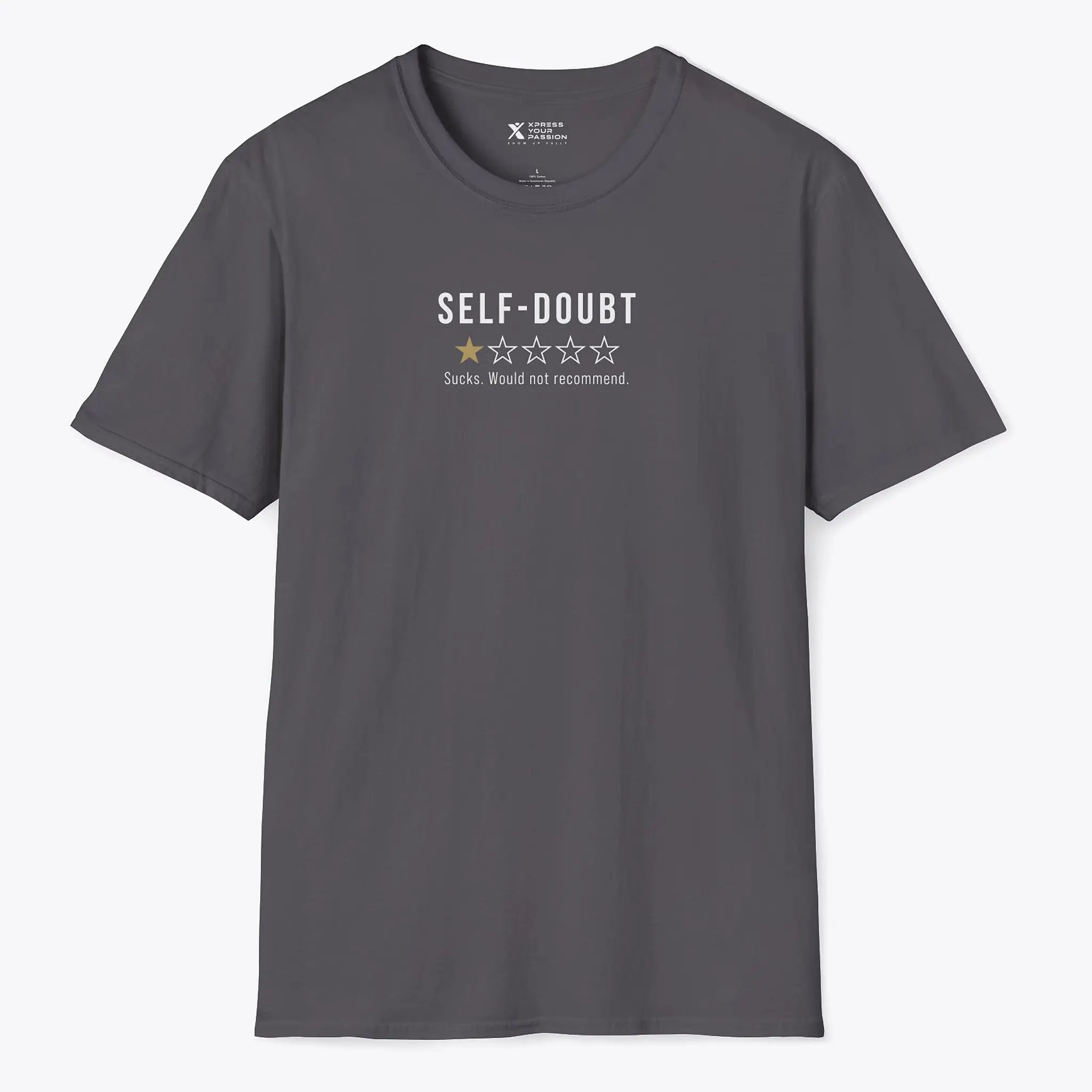 Xpress Your Passion Self-doubt Review T-Shirt Charcoal / S