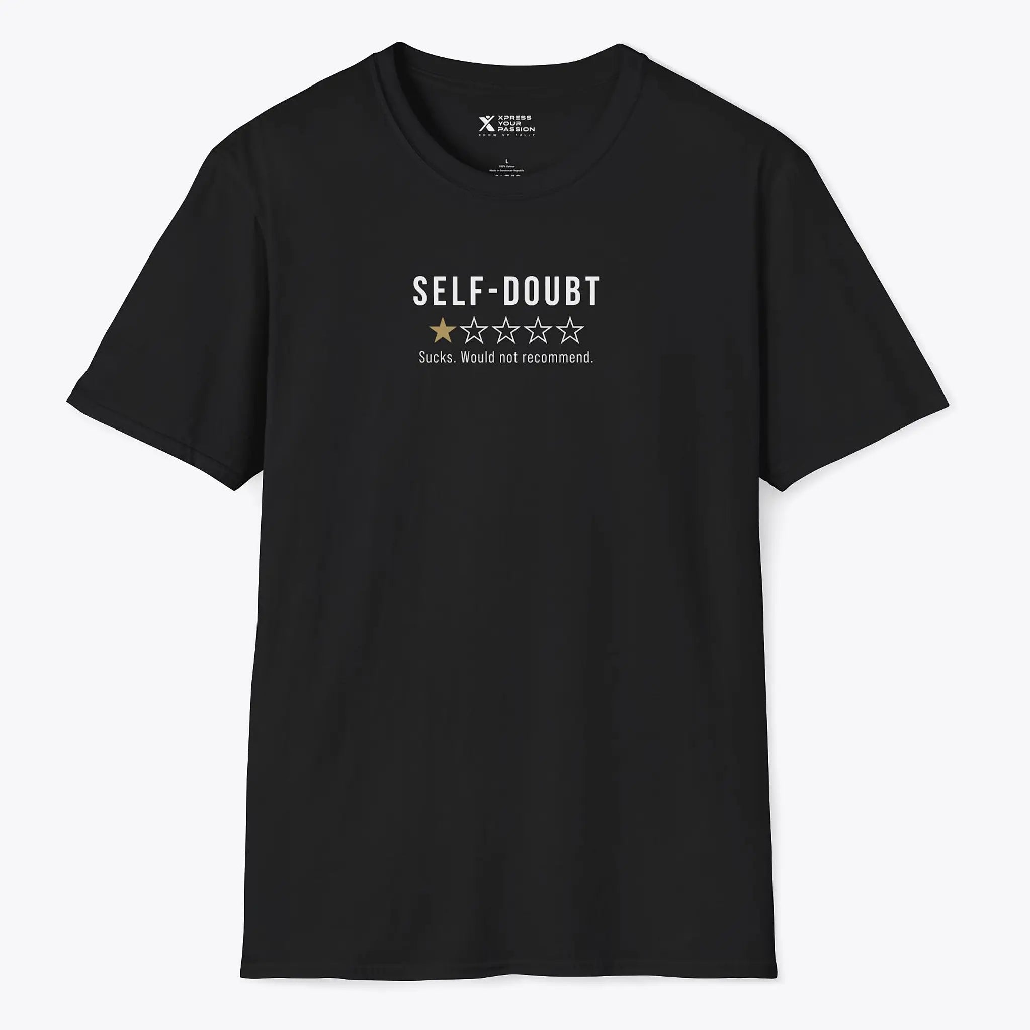Xpress Your Passion Self-doubt Review T-Shirt Black / S