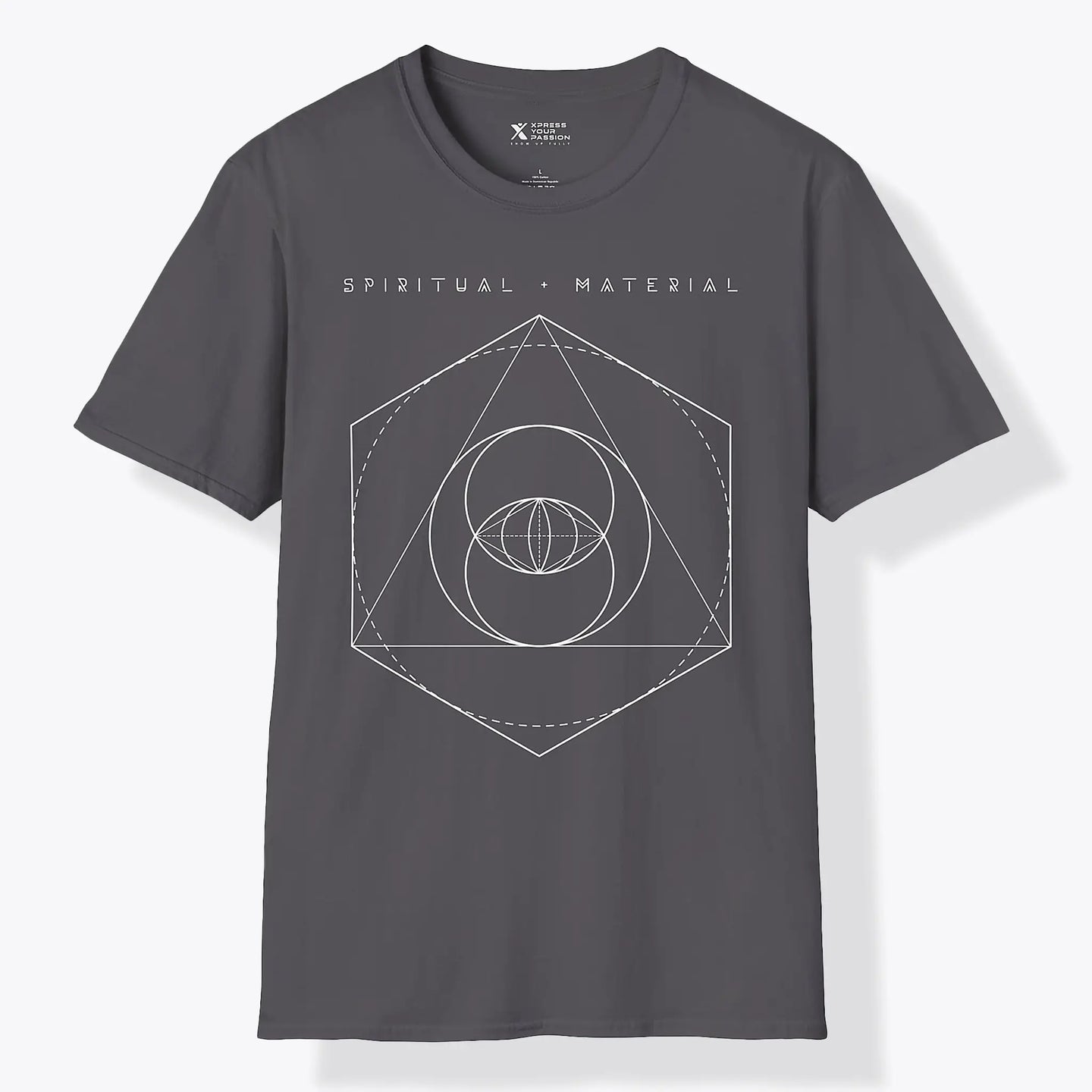 Xpress Your Passion Spirit + Material | Divine Proportions T-Shirt Charcoal / S