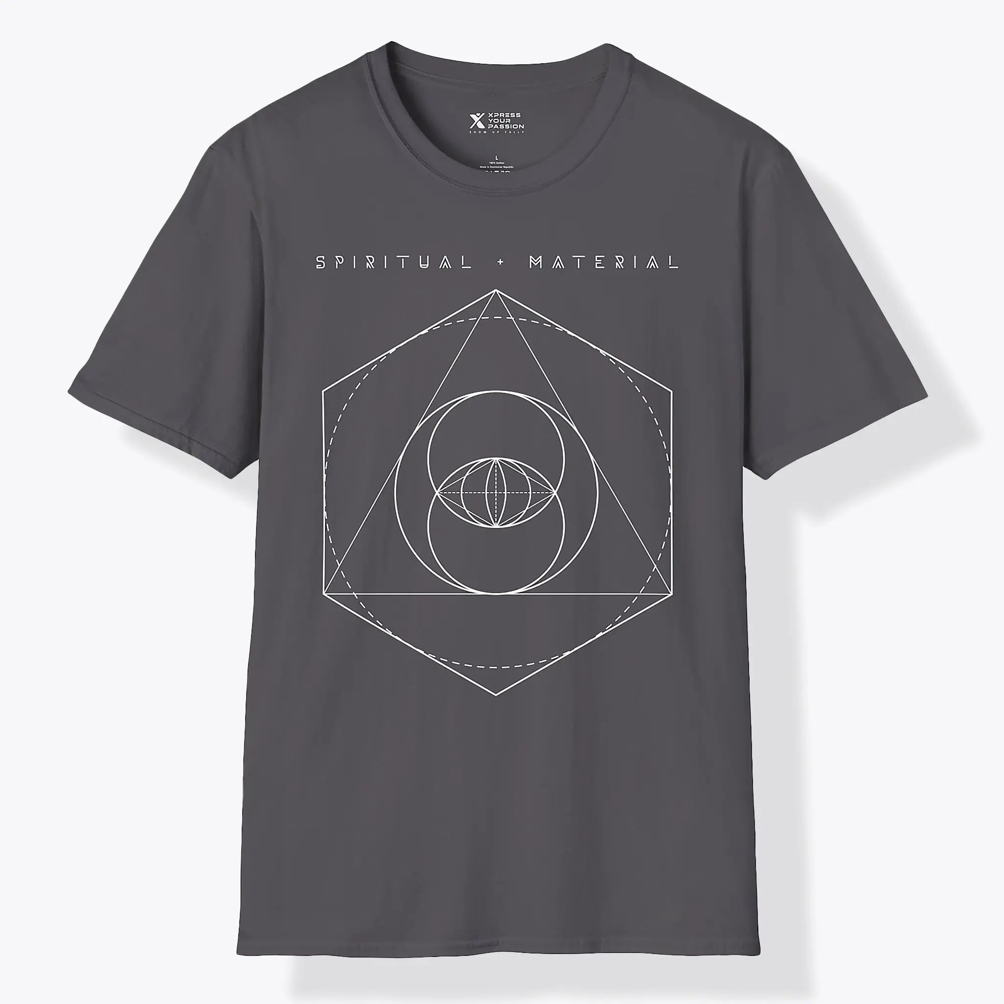 Xpress Your Passion Spirit + Material | Divine Proportions T-Shirt Charcoal / S