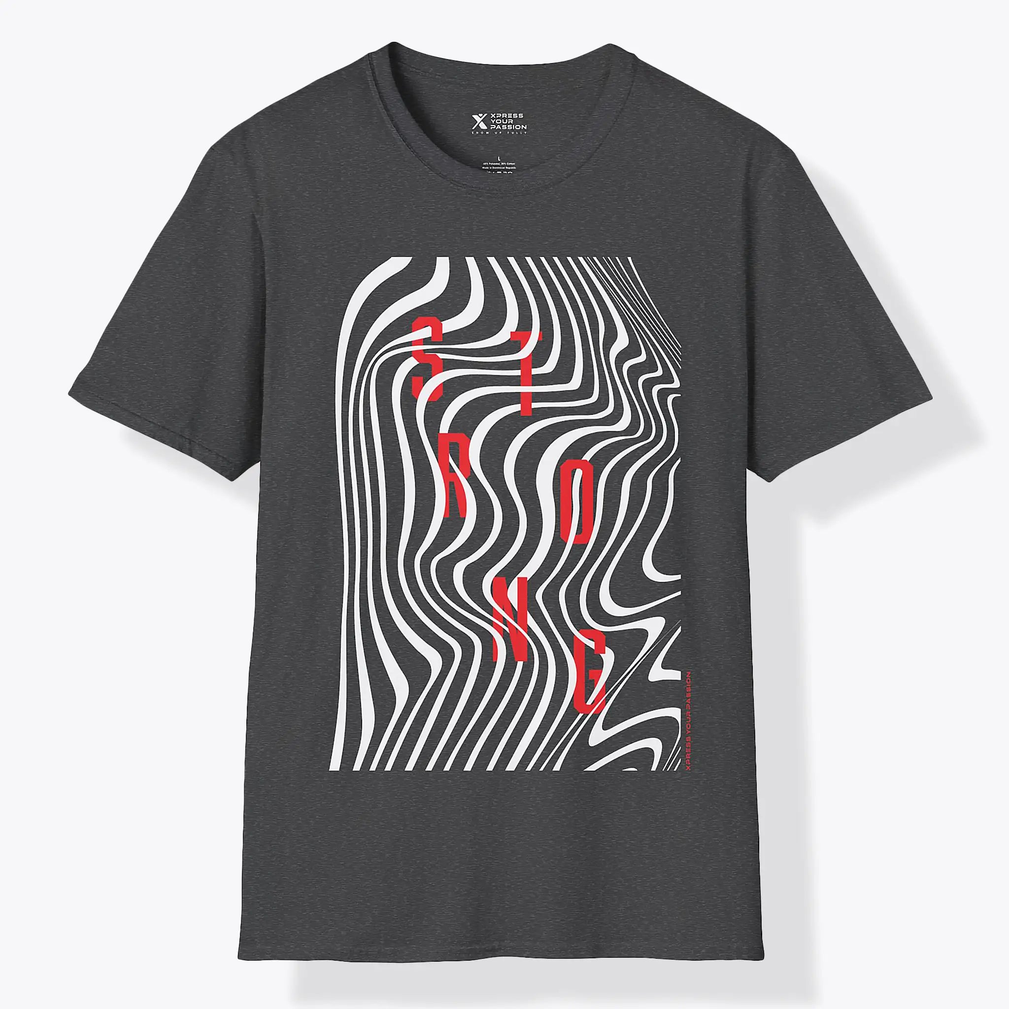 Xpress Your Passion Strong | Between The Lines T-Shirt Dark Heather / S