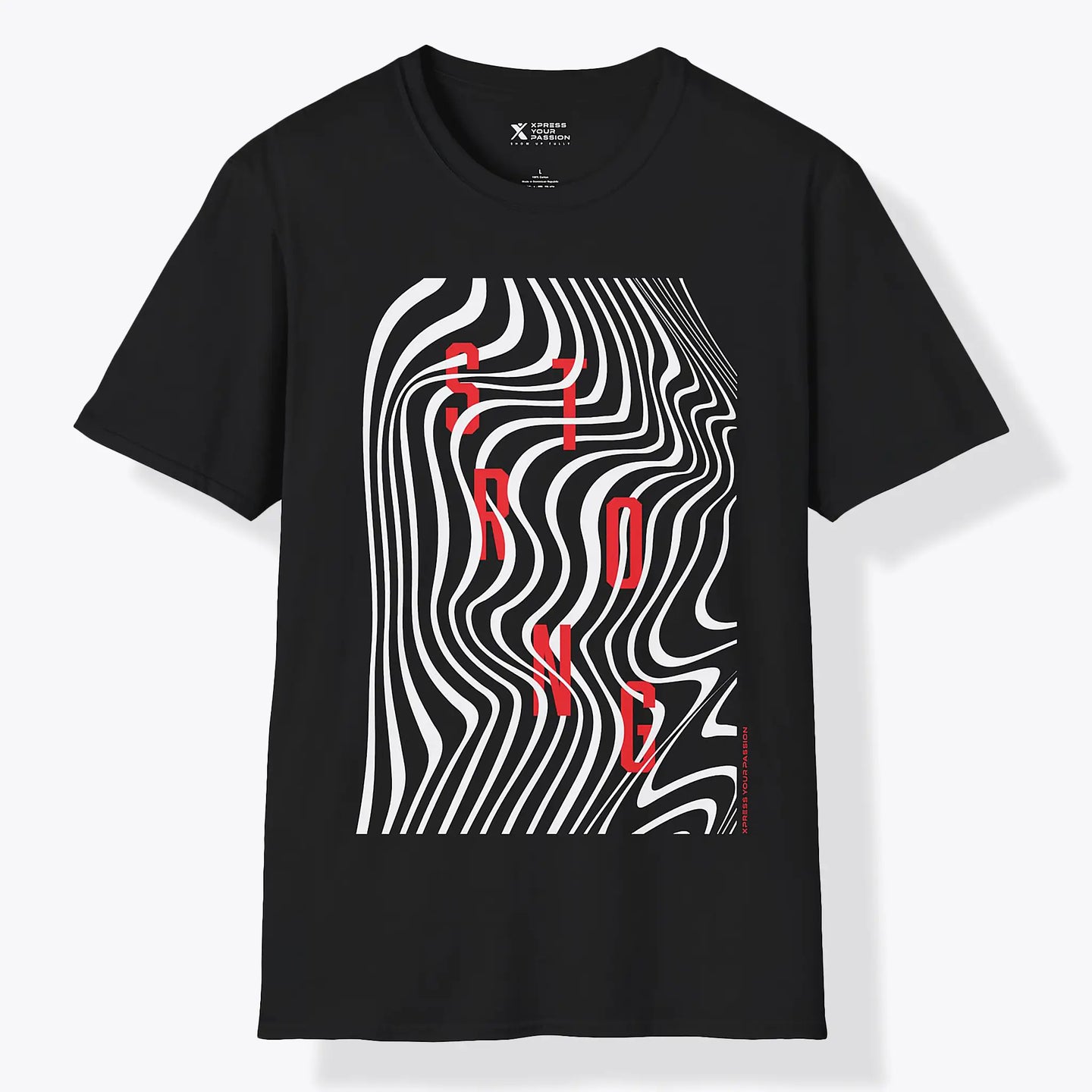 Xpress Your Passion Strong | Between The Lines T-Shirt Black / S