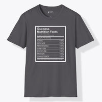 Xpress Your Passion Success Nutrition Facts T-Shirt Charcoal / S
