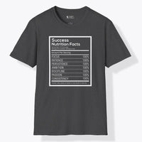 Xpress Your Passion Success Nutrition Facts T-Shirt Dark Heather / S