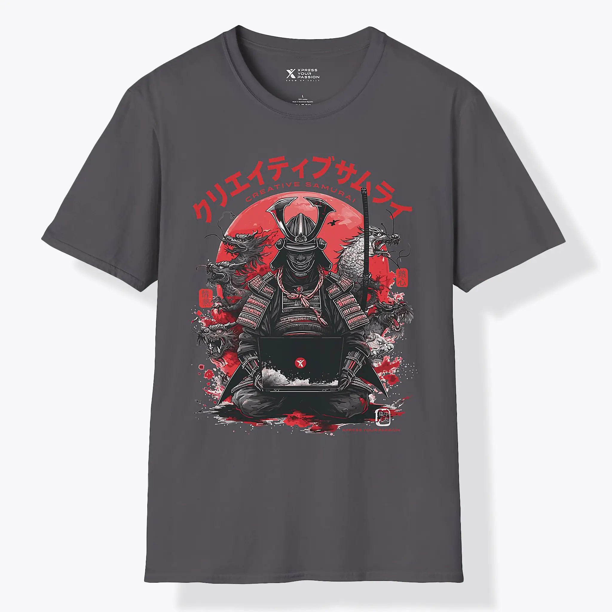 Xpress Your Passion Takashi | Creative Samurai T-Shirt Charcoal / S
